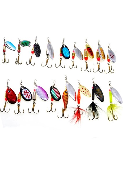 E Stili Ew Er Yem Kaşığı Lures Pike Metal Tiz Kancalı Yapay Bas Yem Wobber Balıkçılık Cazibesi (Yurt Dışından)