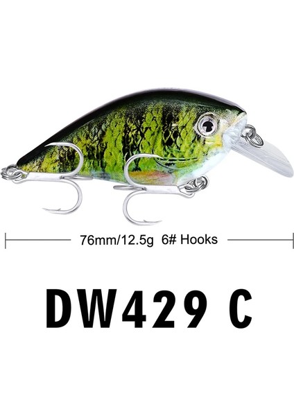 Bkb Kanca C Stili Probero Topwater Crankbait Balıkçılık Cazibesi 7cm 13G Yapay Wobblers Krank Yemi Bas Alabalık Sazan Olta Takımı (Yurt Dışından)
