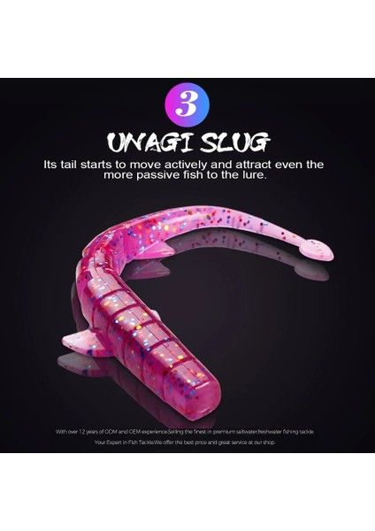 E Stili 64MM 20 Adet Bearkıng Unagı Slug Balıkçılık Yemleri Yapay Yemler Wobblers Yumuşak Yemler Shad Sazan Silikon Balıkçılık Yumuşak Yemler Mücadele (Yurt Dışından)