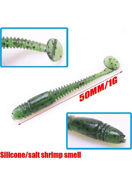 Bir Stil T Kuyruk Wobbles Balıkçılık Yumuşak Cazibesi 5 cm 1g Yapay Silikon Karides Lezzet Sazan Bas Olta Takımı Için Katkı Yumuşak Yem (Yurt Dışından) fiyatları