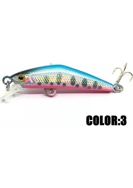 No.3 Tarzı .5cg Balıkçılık Yemleri Lazer Minnow Balıkçılık Yemi Yapay Sert Yem Crankbait Wobbler Plastik Balık (Yurt Dışından)