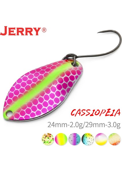 Gökkuşağı Alabalık Stili Cassiopeia 2g Jerry Alabalık Kaşığı Balıkçılık Cazibesi Tuzlu Su Keskin Kancalı Yapay Yem 2g 3g Bas Kaşığı Pecsa Mücadelesi (Yurt Dışından)