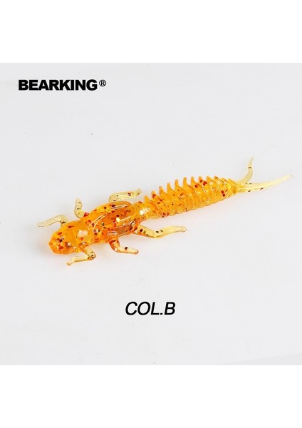Col.b Stili 50MM 15 Adet Bearkıng Yeni Larva Yumuşak Lures 5cm 0.8g Balıkçılık Yapay Silikon Bas Pike Minnow Swimbait Jig Plastik Yemler Solucan (Yurt Dışından)