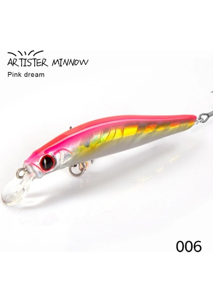 No.6 Tarzı 70MM 7g Hunthouse Sanatçısı Black Minnow Lure Jerkbait Balık Tutma Alabalık Lure Twitch Action Seafishing For Black Bass Hard Lure G (Yurt Dışından)