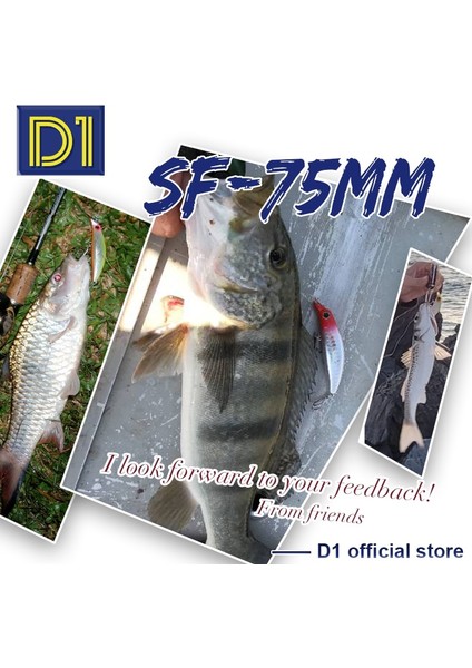 No.1 Tarzı 75MM 7.5g D1 Tavuskuşu Bas Balıkçılık Sasuke Sfg Yavaş Yüzen Cazibe Derinlik cm Yuvarlanan Wobbler Pike Alabalık Nehir Yüzeyi Sert Yemler (Yurt Dışından)