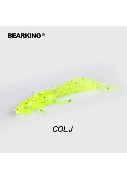 Col.j Stili 50MM 15 Adet Bearkıng Yeni Larva Yumuşak Lures 5cm 0.8g Balıkçılık Yapay Silikon Bas Pike Minnow Swimbait Jig Plastik Yemler Solucan (Yurt Dışından)