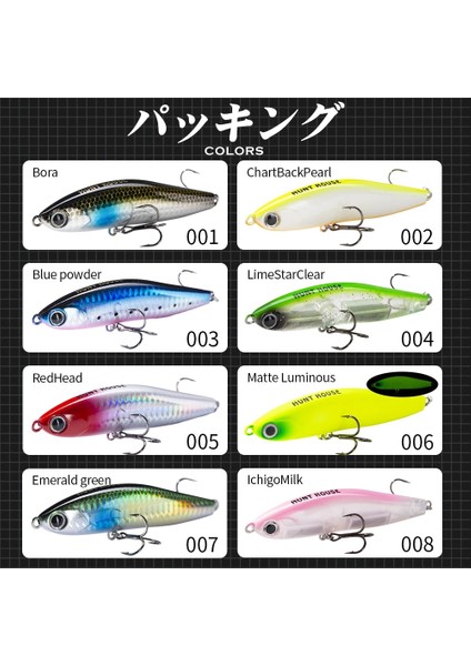 No.6 Tarzı 70MM 13.5g Hunthouse Batan Kalem Balıkçılık Cazibesi Gg Bal Tuzağı Trolling Wobblers Sert Yem Bas Alabalık Için Tuzlu Su (Yurt Dışından) indirimleri