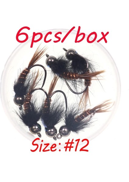 6 Adet Boyut 12 Tarzı Wifreo Flaş Geri Sülün Kuyruğu Perisi Sinek Tungsten Boncuk Kafa Islak Perisi Balık Tutma Alabalık Grayling Panfish Balıkçılık Için Sahte Cazibesi (Yurt Dışından)