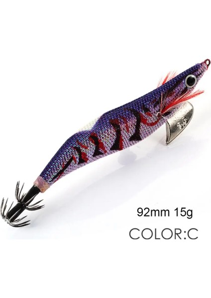 9.2cm 15G C Stili 13CM 42G Ahtapot Yemi Wobblers Batan Balıkçılık Cazibesi Parladı Ahşap Karides Lures Kalamar Kanca Deniz Gerçekçi Jigler Yapay Mücadele (Yurt Dışından)