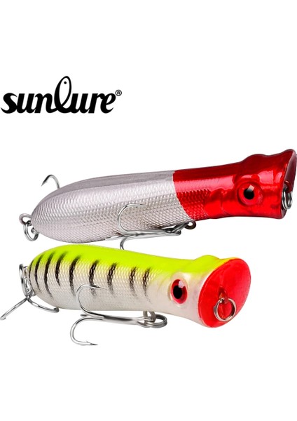 Bir Stil 10 Renk Popper Unlure Olta Takımı 3.15 "-8cm. Balıkçılık Lures Popper Lures Bas Yemler 6 # Kanca Balık Yemi (Yurt Dışından) fiyatları