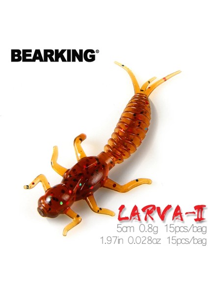Col.e Stili 50MM 15 Adet Bearkıng Yeni Larva Yumuşak Lures 5cm 0.8g Balıkçılık Yapay Silikon Bas Pike Minnow Swimbait Jig Plastik Yemler Solucan (Yurt Dışından) fiyatları