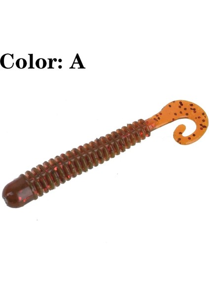 Bir Stil Lot Worms Silikon Yumuşak Yem G Jig Wobblers Balıkçılık Cazibeleri Çekici Karides Koku Tuz Döner Kuyruk Bas Sazan Müdahale (Yurt Dışından)