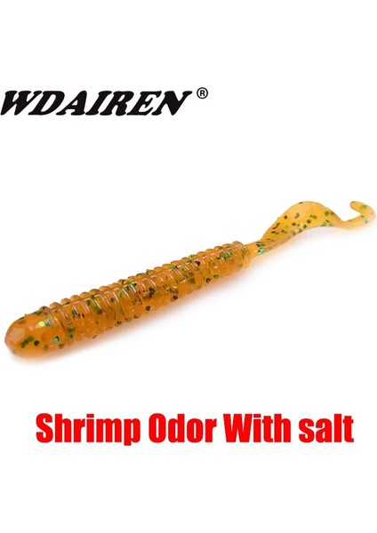 Bir Stil Lot Worms Silikon Yumuşak Yem G Jig Wobblers Balıkçılık Cazibeleri Çekici Karides Koku Tuz Döner Kuyruk Bas Sazan Müdahale (Yurt Dışından) indirimleri