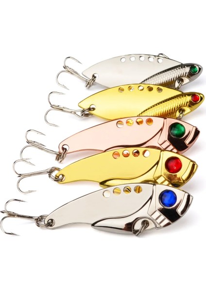 Renk W Stili 23 Renk Metal Vıb Lures Güçlü Canlı Titreşimler Kaşık Cazibesi Balıkçılık Yem Bas Yapay Sert Yem Ağustosböceği Böcek Cazibesi 3D Gözler (Yurt Dışından)