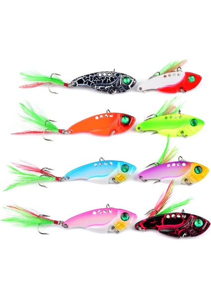 Renk W Stili 23 Renk Metal Vıb Lures Güçlü Canlı Titreşimler Kaşık Cazibesi Balıkçılık Yem Bas Yapay Sert Yem Ağustosböceği Böcek Cazibesi 3D Gözler (Yurt Dışından)