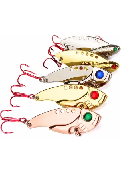 Renk W Stili 23 Renk Metal Vıb Lures Güçlü Canlı Titreşimler Kaşık Cazibesi Balıkçılık Yem Bas Yapay Sert Yem Ağustosböceği Böcek Cazibesi 3D Gözler (Yurt Dışından)