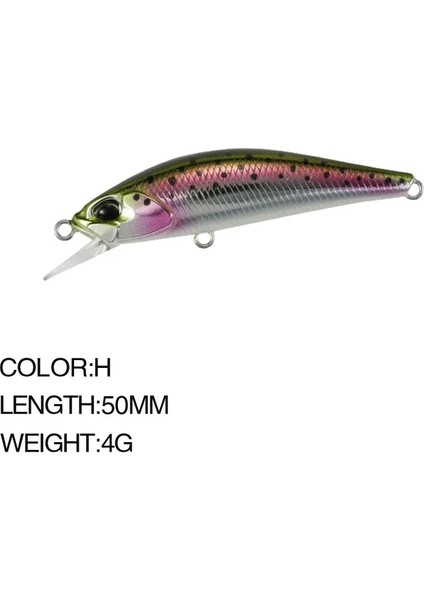 H Tarzı 1 Adet Japonya Pesca Sert Balıkçılık Cazibesi G Batan Minnow Wobbler Peche Yapay Krank Yem Bass Levrek Pike Somon Alabalık (Yurt Dışından)