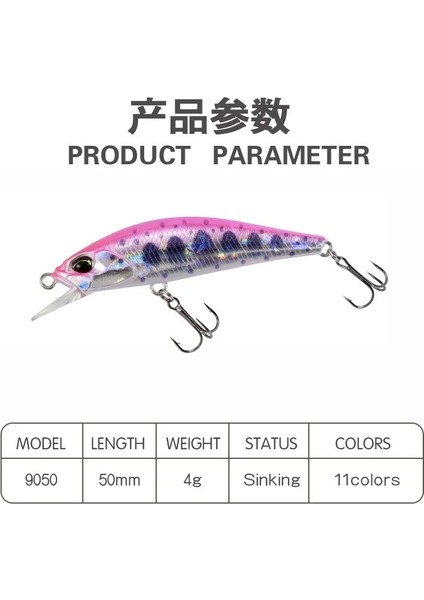 H Tarzı 1 Adet Japonya Pesca Sert Balıkçılık Cazibesi G Batan Minnow Wobbler Peche Yapay Krank Yem Bass Levrek Pike Somon Alabalık (Yurt Dışından) indirimleri