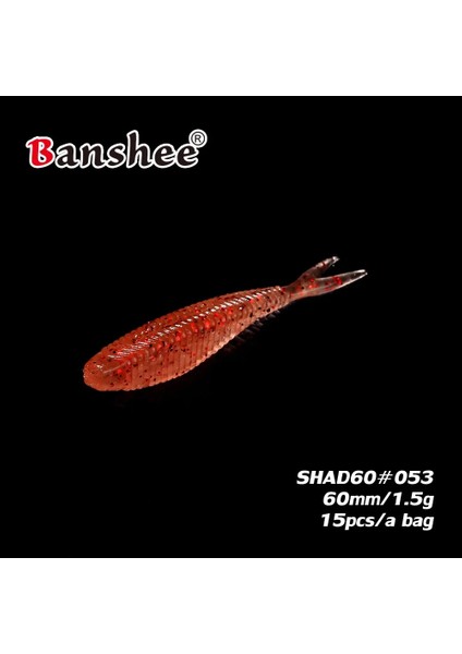 SHAD60-053 Stili Banshee Lot Balıkçılık Için Mükemmel Yumuşak Yemler 1.5g Kolay Parlatıcı Craw Cazibesi Shad Wobbler Levrek Grub Bait Squishy SHAD60 Için (Yurt Dışından)