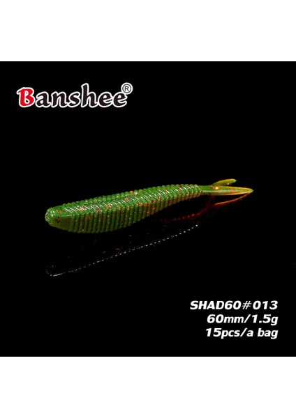 SHAD60-053 Stili Banshee Lot Balıkçılık Için Mükemmel Yumuşak Yemler 1.5g Kolay Parlatıcı Craw Cazibesi Shad Wobbler Levrek Grub Bait Squishy SHAD60 Için (Yurt Dışından) fırsatları