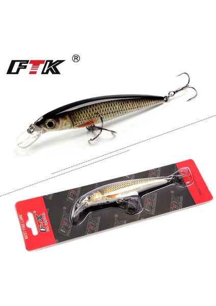 NO.372 Tarzı Ftk 1 Adet Minnow Balıkçılık Cazibesi Lazer Sert Yapay Yem 12G Balıkçılık Wobblers Crankbait Minnows 3D Gözler Olta Takımı (Yurt Dışından) fiyatları