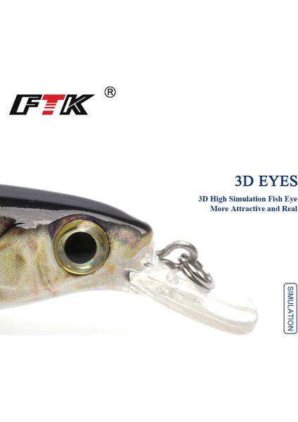 NO.372 Tarzı Ftk 1 Adet Minnow Balıkçılık Cazibesi Lazer Sert Yapay Yem 12G Balıkçılık Wobblers Crankbait Minnows 3D Gözler Olta Takımı (Yurt Dışından) indirimleri