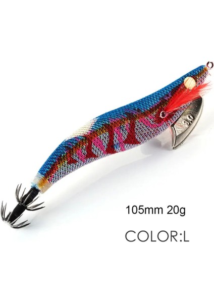 No.29 Tarzı 19G Jigs Aydınlık Gerçekçi Olta Takımı Kalamar Kanca Ahtapot Yemi Ahşap Karides Lures (Yurt Dışından)