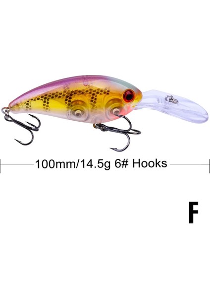 F Stili Balık Tutma Deniz Trolling Minnow Yapay Sert Yem 10CM 14G Big Wobblers Hızlı Dalış Yemi Sazan Krank Yemi Pesca Pislik Balığı Yemi (Yurt Dışından)