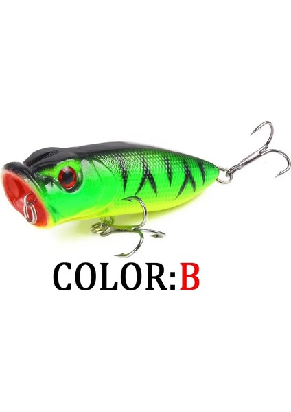 B Tarzı .5cg Popper Balıkçılık Minnow Balıkçılık Cazibesi Crankbait Wobbler Mücadele Isca Poper Yüzer Üst Su Turna Yemleri (Yurt Dışından)