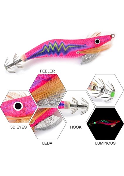 No.10 Tarzı 120MM 15G Ses Aydınlık Ahşap Karides Kalamar Kanca Yumuşak Ayak Pseudoprawn Simülasyon Karides Halka Boncuk ile Mürekkepbalığı Yem Olta Takımı (Yurt Dışından) indirimleri