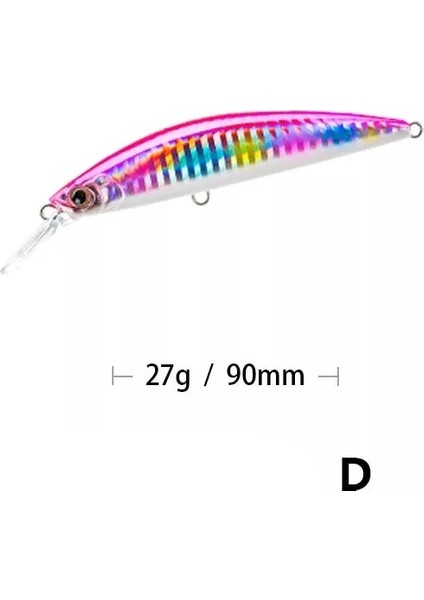 Tlg Shop D Stili M 27G Minnow Balıkçılık Lures Wobblers Crankbaits Jerkbaits Yapay Sert Yemler Kancalar Balıkçılık Için 3D Gözler Sazan Pesca Isca (Yurt Dışından)