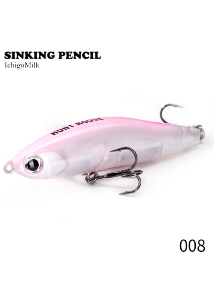 No.8 Stili 70MM 13.5g Hunthouse Batan Kalem Balıkçılık Cazibesi Gg Bal Tuzağı Trolling Wobblers Sert Yem Bas Alabalık Için Tuzlu Su (Yurt Dışından)