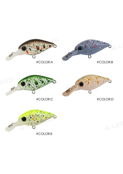 E Stili 50MM 3.2g Letoyo 3.2g Crankbait Sığ Dalış Balıkçılık Cazibesi Tatlısu Strea Alabalık Somon Kaya Balığı Krank Için Yüzen Sert Yemler (Yurt Dışından) fırsatları