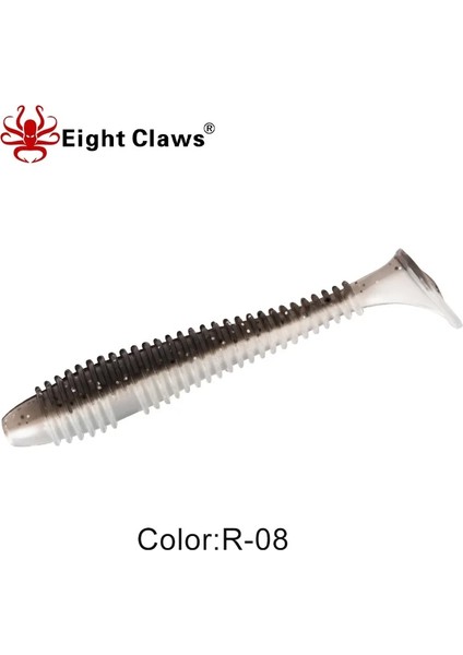 R-08 Stili Sekiz Pençeler G Kanat Darbe Yağ Yapay Yumuşak Balıkçılık Lures Kürek Kuyruğu Yumuşak Yem Silikon Solucan Balıkçılık Yumuşak Cazibesi (Yurt Dışından)