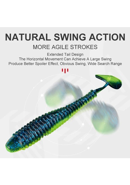 R-08 Stili Sekiz Pençeler G Kanat Darbe Yağ Yapay Yumuşak Balıkçılık Lures Kürek Kuyruğu Yumuşak Yem Silikon Solucan Balıkçılık Yumuşak Cazibesi (Yurt Dışından) fırsatları