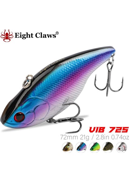 B Tarzı 72MM 21G Sekiz Pençe G Titreşim Balıkçılık Cazibesi Dudaksız Crankbaits Batan Su Plastik Yapay Vıb Sert Yem (Yurt Dışından)