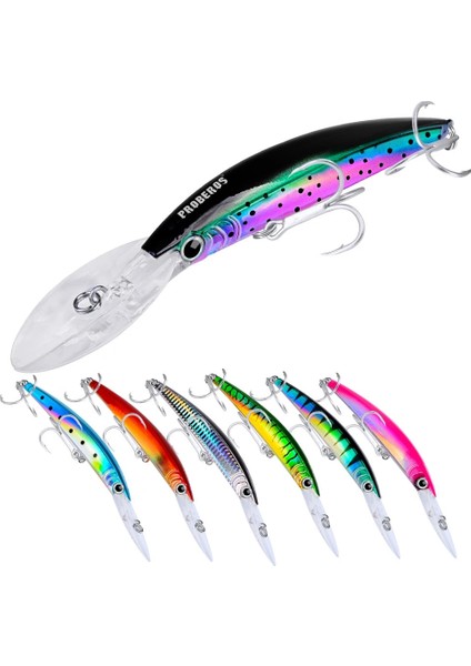 No.10 Tarzı Büyük Minnow 17CM 27G Wobblers Balıkçılık Cazibesi Derin Dalış Yapay Sert Yem Trolling Teknesi Deniz Balıkçılığı Bas Pike Cazibesi (Yurt Dışından)