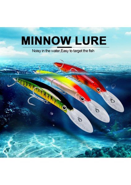 No.10 Tarzı Büyük Minnow 17CM 27G Wobblers Balıkçılık Cazibesi Derin Dalış Yapay Sert Yem Trolling Teknesi Deniz Balıkçılığı Bas Pike Cazibesi (Yurt Dışından)