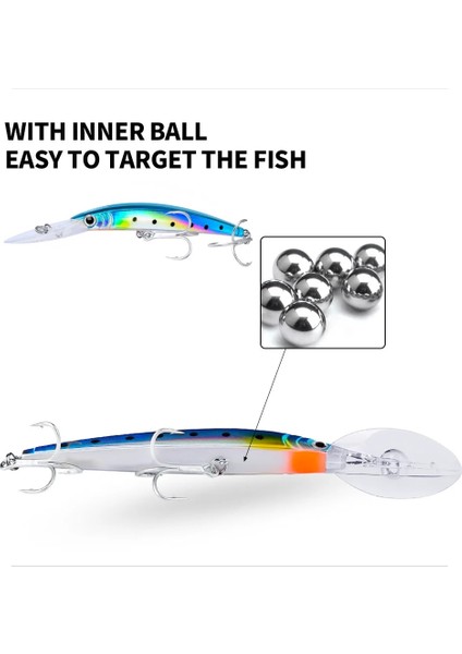 No.10 Tarzı Büyük Minnow 17CM 27G Wobblers Balıkçılık Cazibesi Derin Dalış Yapay Sert Yem Trolling Teknesi Deniz Balıkçılığı Bas Pike Cazibesi (Yurt Dışından)