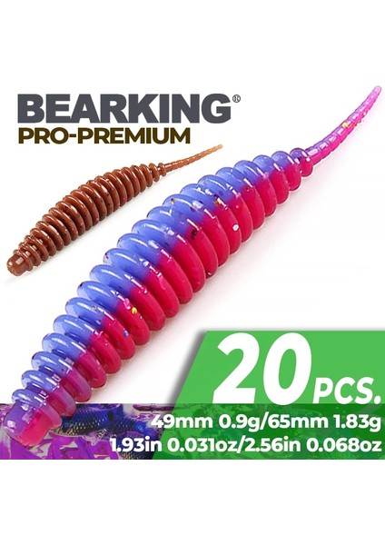 K Tarzı 5CM20PCS Bearkıng Tanta 5cm 6.5cm Balıkçılık Cazibesi Wobblers Sazan Balıkçılık Yumuşak Lures Silikon Yapay Çift Renkli Yemler (Yurt Dışından) modelleri