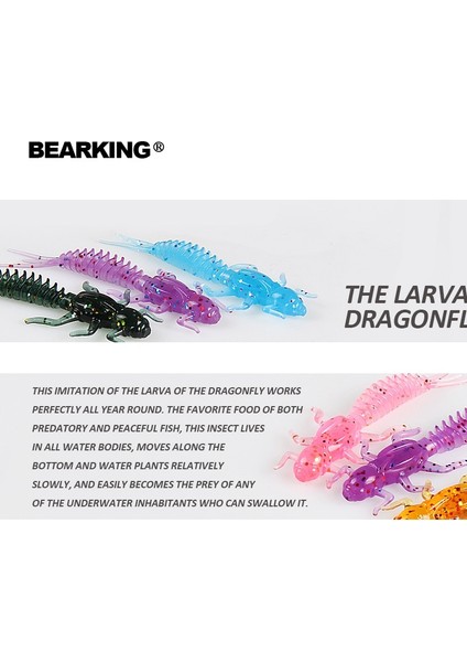 Col.c Stili 50MM 15 Adet Bearkıng Yeni Larva Yumuşak Lures 5cm 0.8g Balıkçılık Yapay Silikon Bas Pike Minnow Swimbait Jig Plastik Yemler Solucan (Yurt Dışından) modelleri