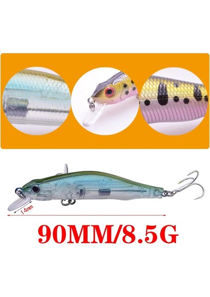 E Stili 1 Adet Balıkçılık Cazibesi Sert Minnow G Topwater Uzak Döküm Mıknatıs Sistemi Yapay Yem Plastik Wobblers Pesca Mücadele (Yurt Dışından) modelleri