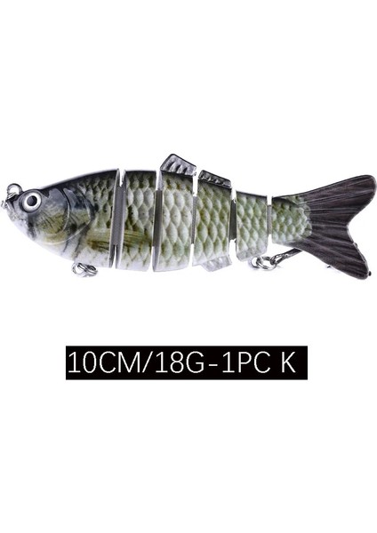 1 Adet K Tarzı Htdob Balıkçılık Lures Seti Kutulu Çok Segmentli Eklemli Sert Yem Wobblers Swimbait Crankbait Swim Bas Pike Batan Için (Yurt Dışından)