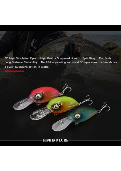 K Tarzı Isca Pesca Mini Wobblers Pike Balıkçılık Cazibesi 3.9cm 4.8g Crankbaits Minnow Sert Yapay Yem Peche Leurre Yüzen Japonya Lures (Yurt Dışından) modelleri