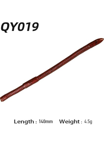 019-140MM-4.5G Stili Solucanlar Yumuşak Cazibesi G.5g Yapay Silikon Balıkçılık Yemi Wobblers Bas Yemi (Yurt Dışından)