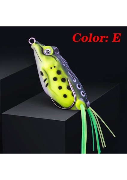 E Stili 12G 62MM D Gözler Kurbağa Lures 6g 9g 12G Topwater Yumuşak Tüp Yem Plastik Çift Kancalı Balıkçılık Cazibesi Işın Kurbağa Yapay Kauçuk Yem (Yurt Dışından)
