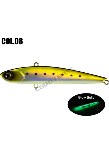 No.8 Stili 90MM 20G Countbass Titreşim Tuzağı Batan Balıkçılık Tuzlu Su Için Cazibesi Fener Balıkçısının Cazibesi Dudaksız Crankbait Sert Yem Wobbler (Yurt Dışından)