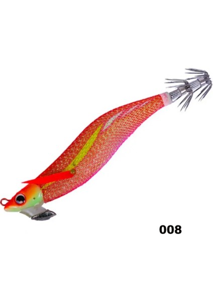 No.8 Stili 19G Jigs Aydınlık Gerçekçi Olta Takımı Kalamar Kanca Ahtapot Yemi Ahşap Karides Lures (Yurt Dışından)