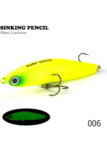 No.6 Tarzı 95MM 24G Hunthouse Batan Kalem Balıkçılık Cazibesi Gg Bal Tuzağı Trolling Wobblers Sert Yem Bas Alabalık Için Tuzlu Su (Yurt Dışından)