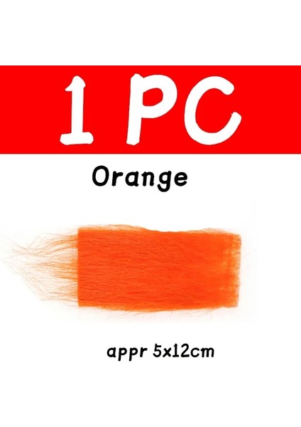 1 Adet Turuncu Tarzı Wifreo 1 Torba 5 x 12CM Fly Bağlama Furabou Grizzly Renkli Craft Kürk Elyaf Flama Kuyruk Kanadı Malzeme Orta Boy (Yurt Dışından)